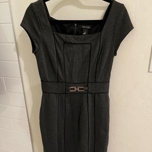 Gray Square Neckline dress